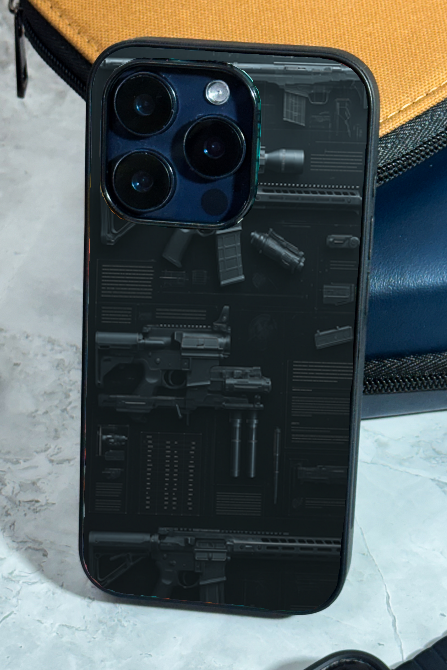 COD Guns  Premium Glass Back Cover For iPhone 11,12,13,14,15,16 Models