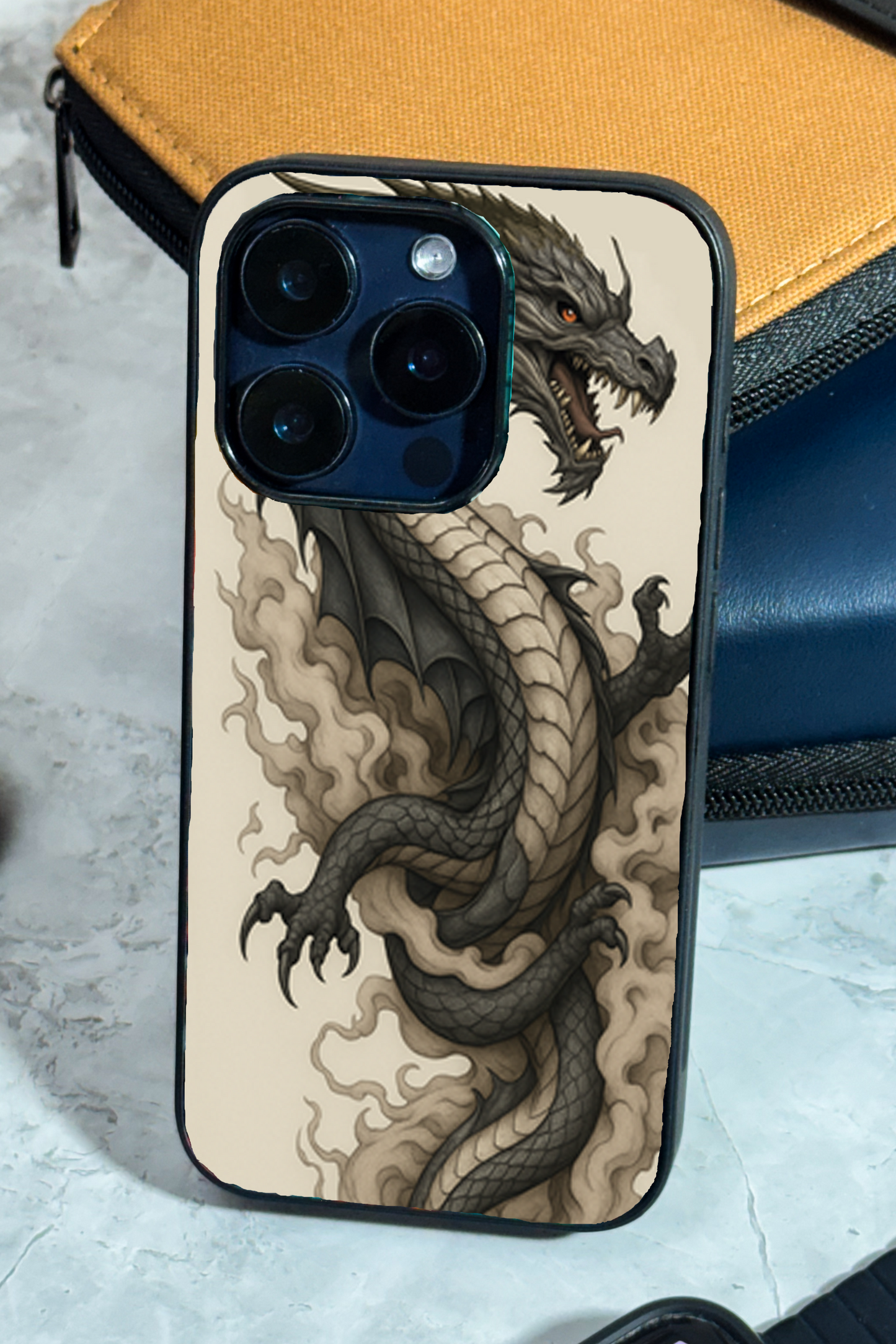 Dragon Premium Glass Back Cover For iPhone 11,12,13,14,15,16 Models