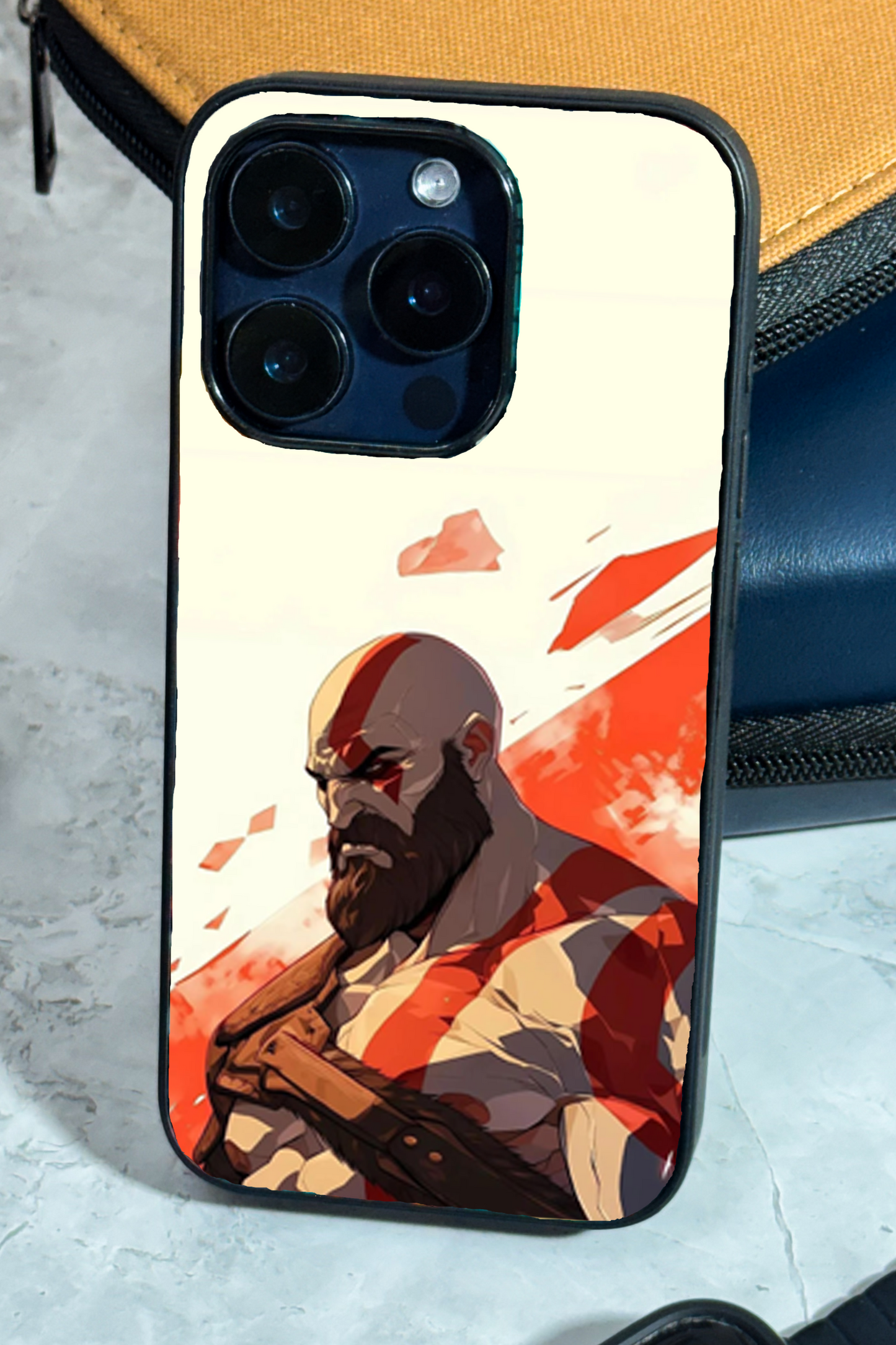 I am Kratos Premium Glass Back Cover For iPhone 11,12,13,14,15,16 Models