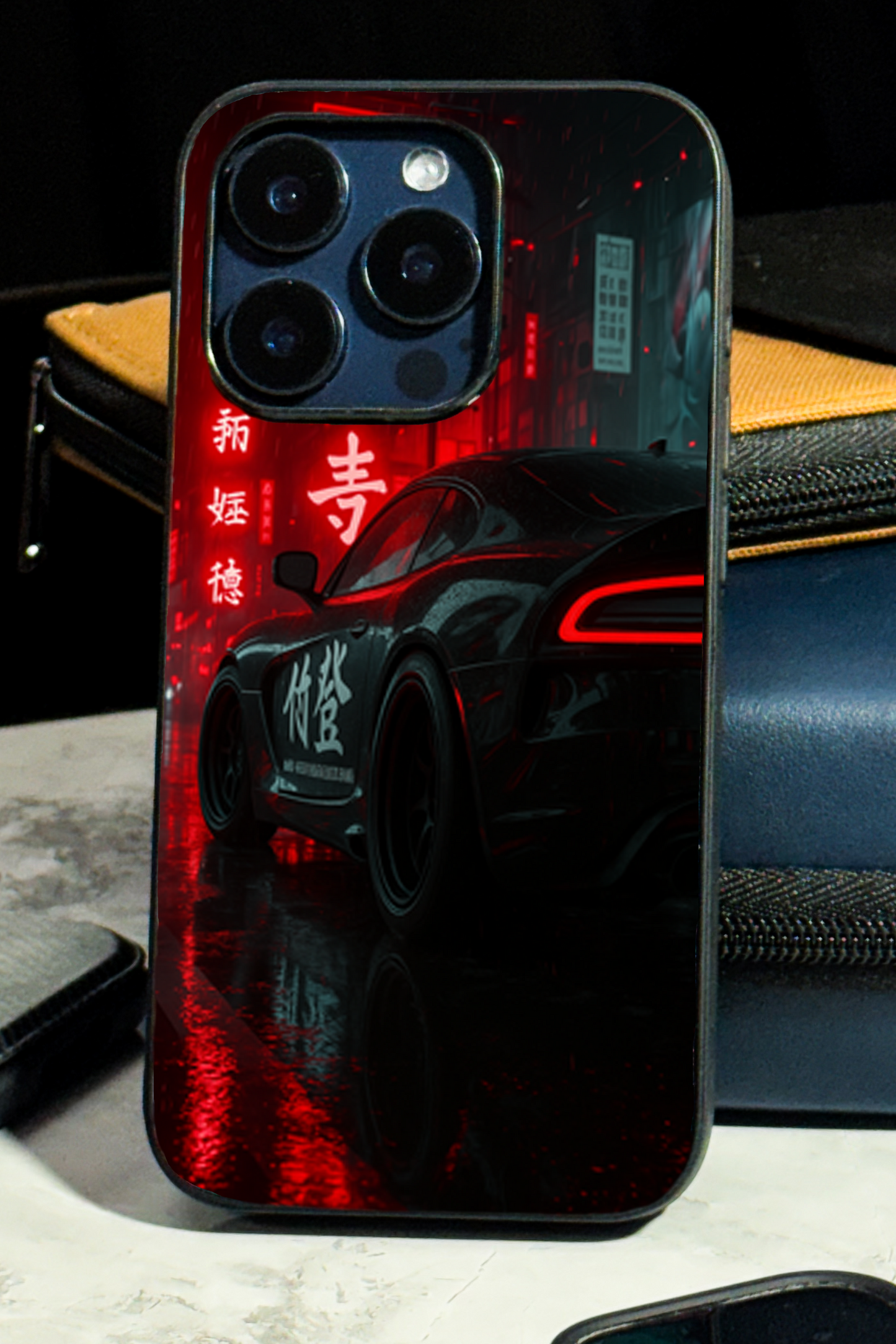 Aesthetic Car Focus Premium Glass Back Cover For iPhone 11,12,13,14,15,16 Models