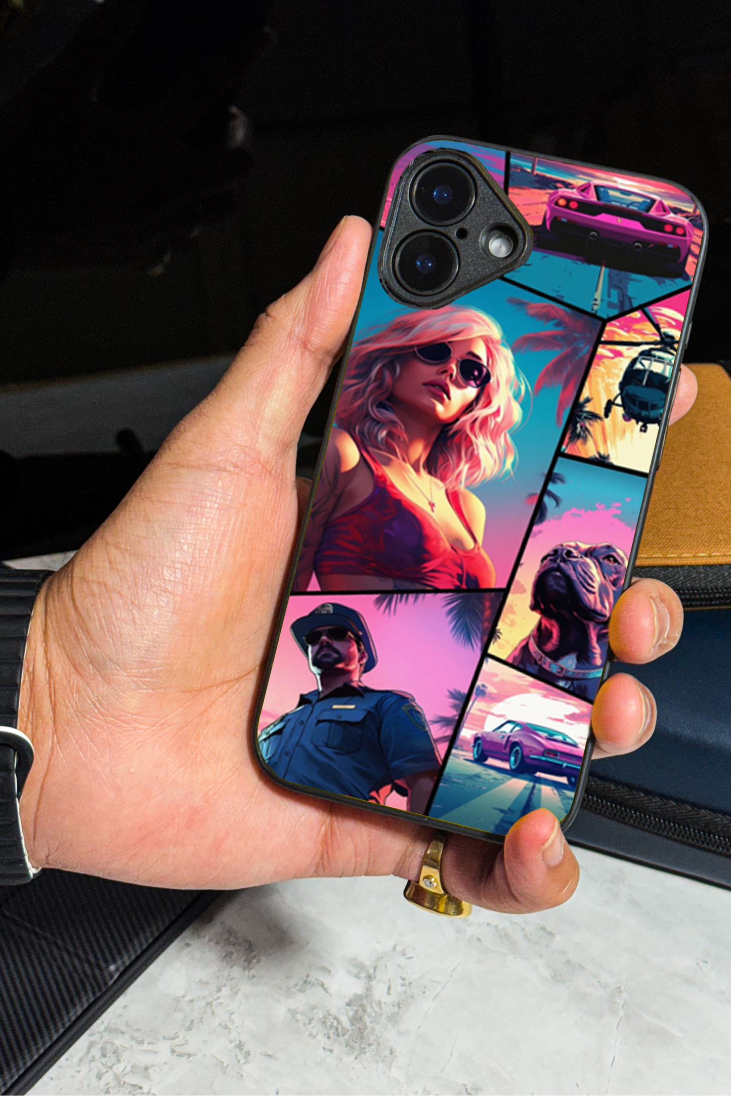 GTA Loading  Premium Glass Back Cover For iPhone 11,12,13,14,15,16 Models