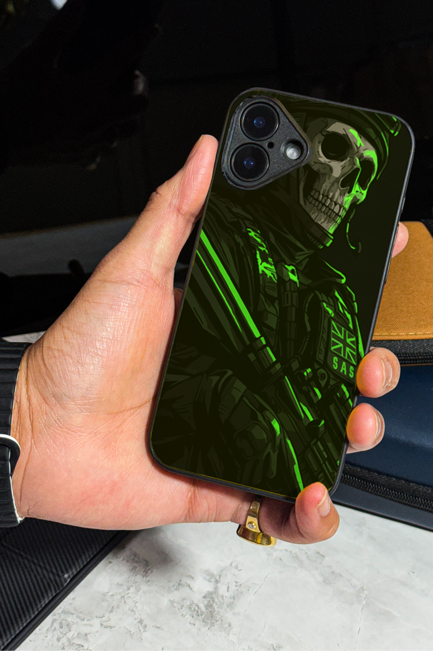 COD Zombie  Premium Glass Back Cover For iPhone 11,12,13,14,15,16 Models