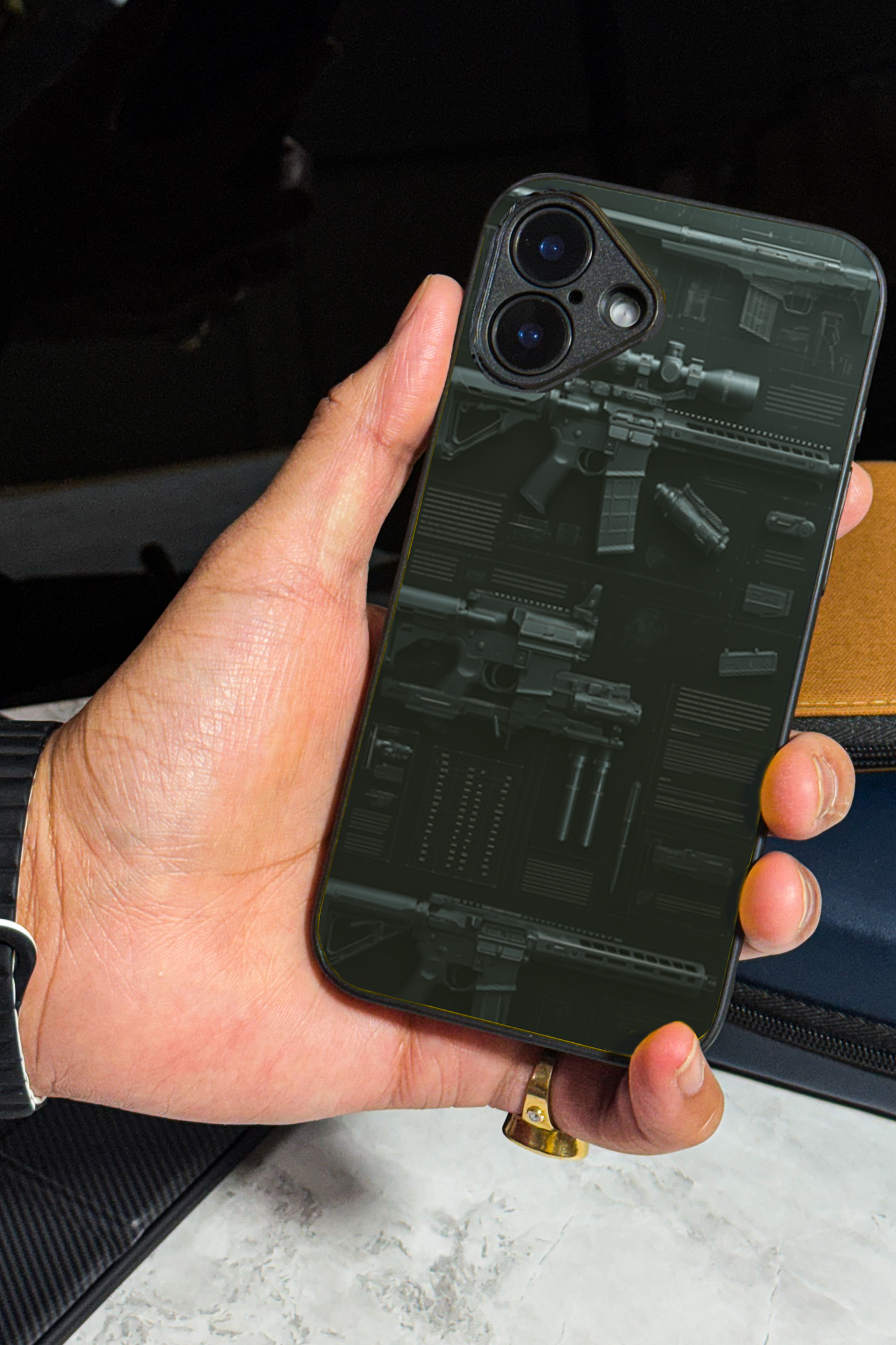 COD Guns  Premium Glass Back Cover For iPhone 11,12,13,14,15,16 Models