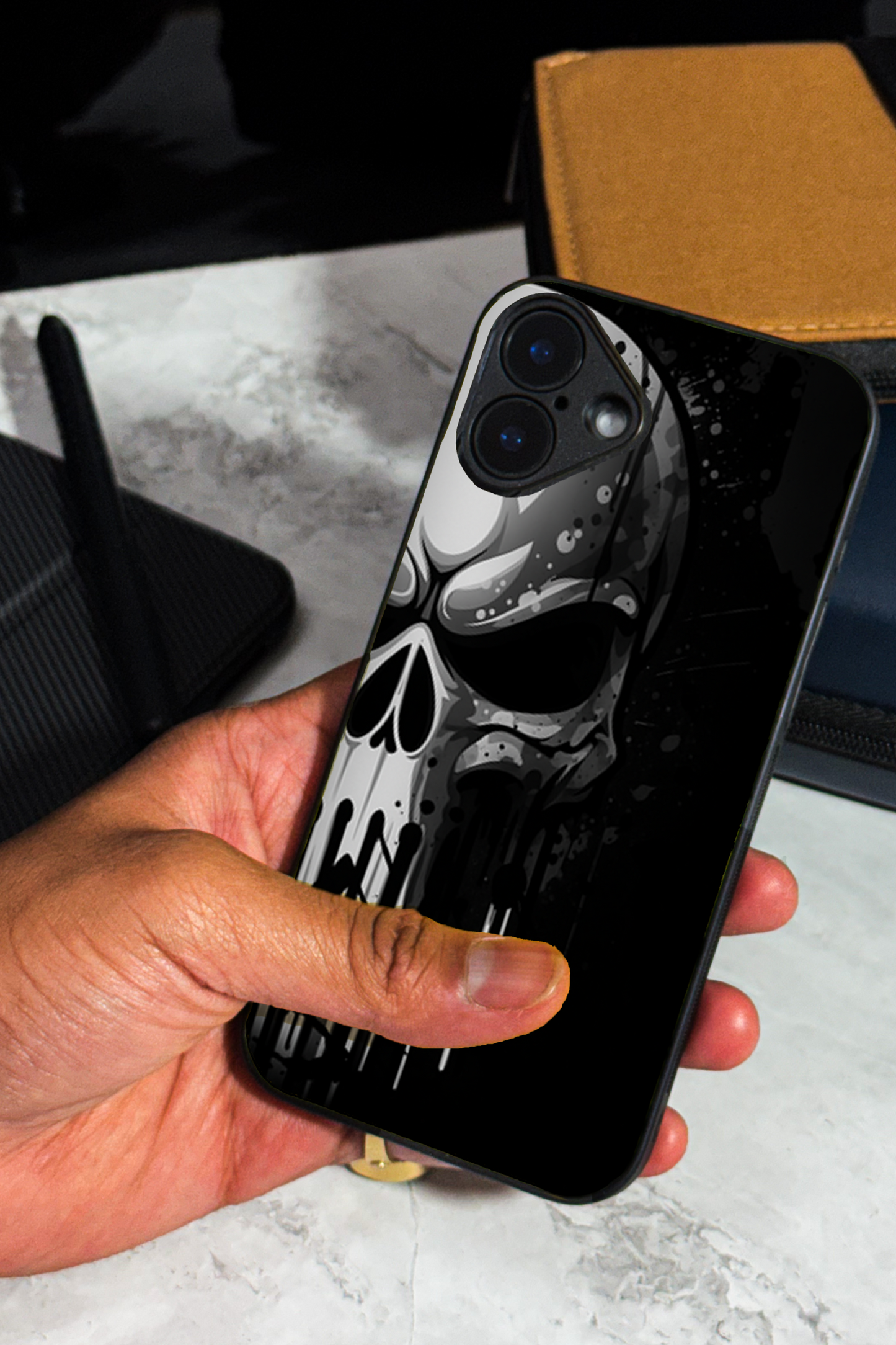 Deathmark Premium Glass Back Cover For iPhone 11,12,13,14,15,16 Models