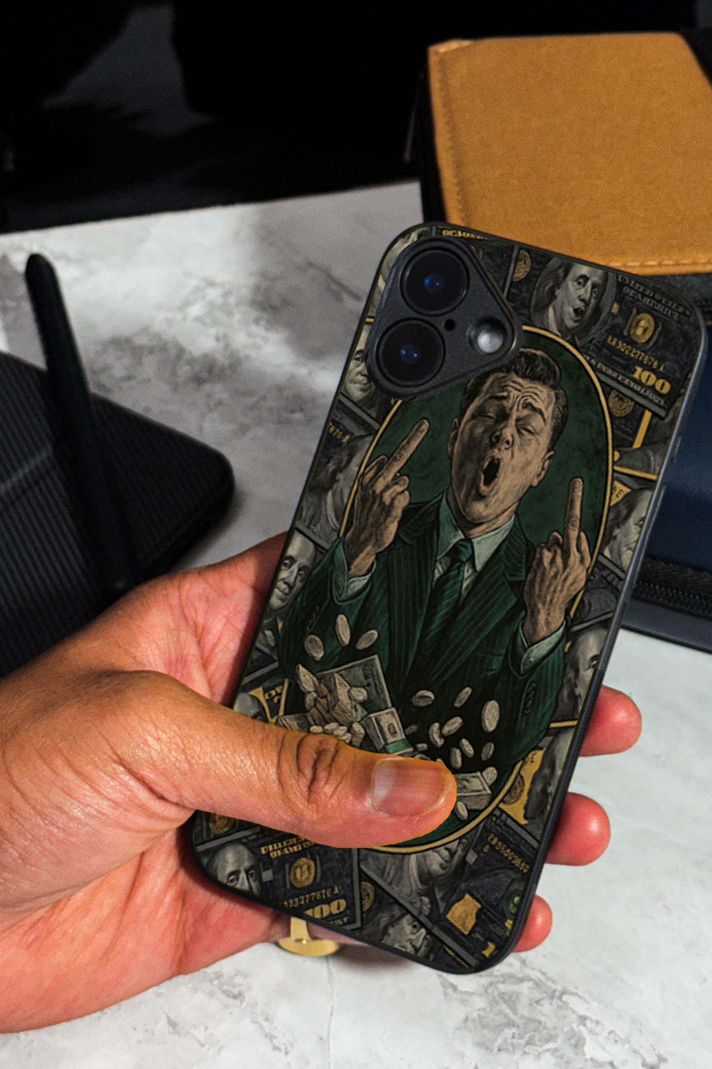 Cash Over Class Premium Glass Back Cover For iPhone 11,12,13,14,15,16 Models