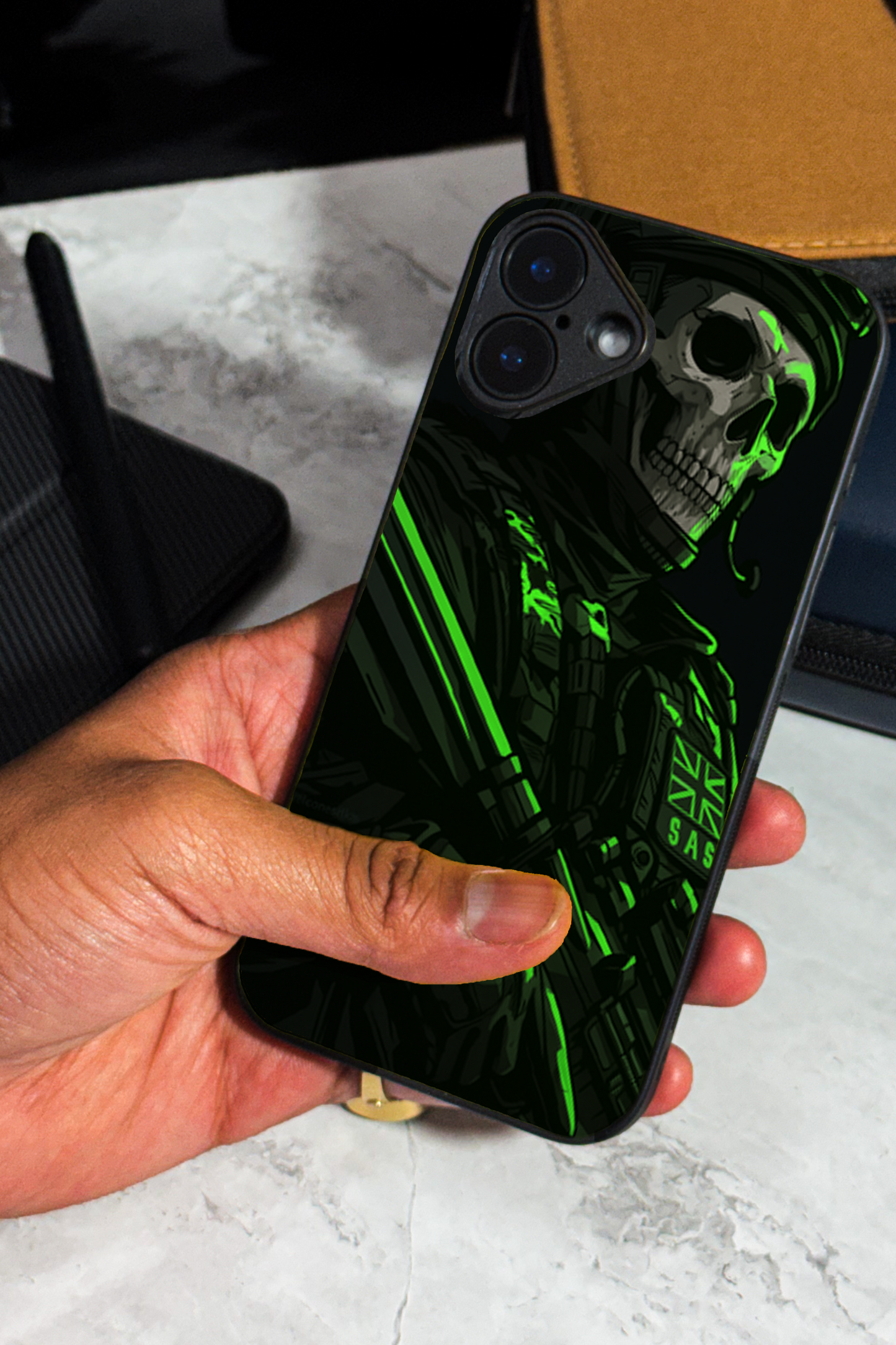 COD Zombie  Premium Glass Back Cover For iPhone 11,12,13,14,15,16 Models