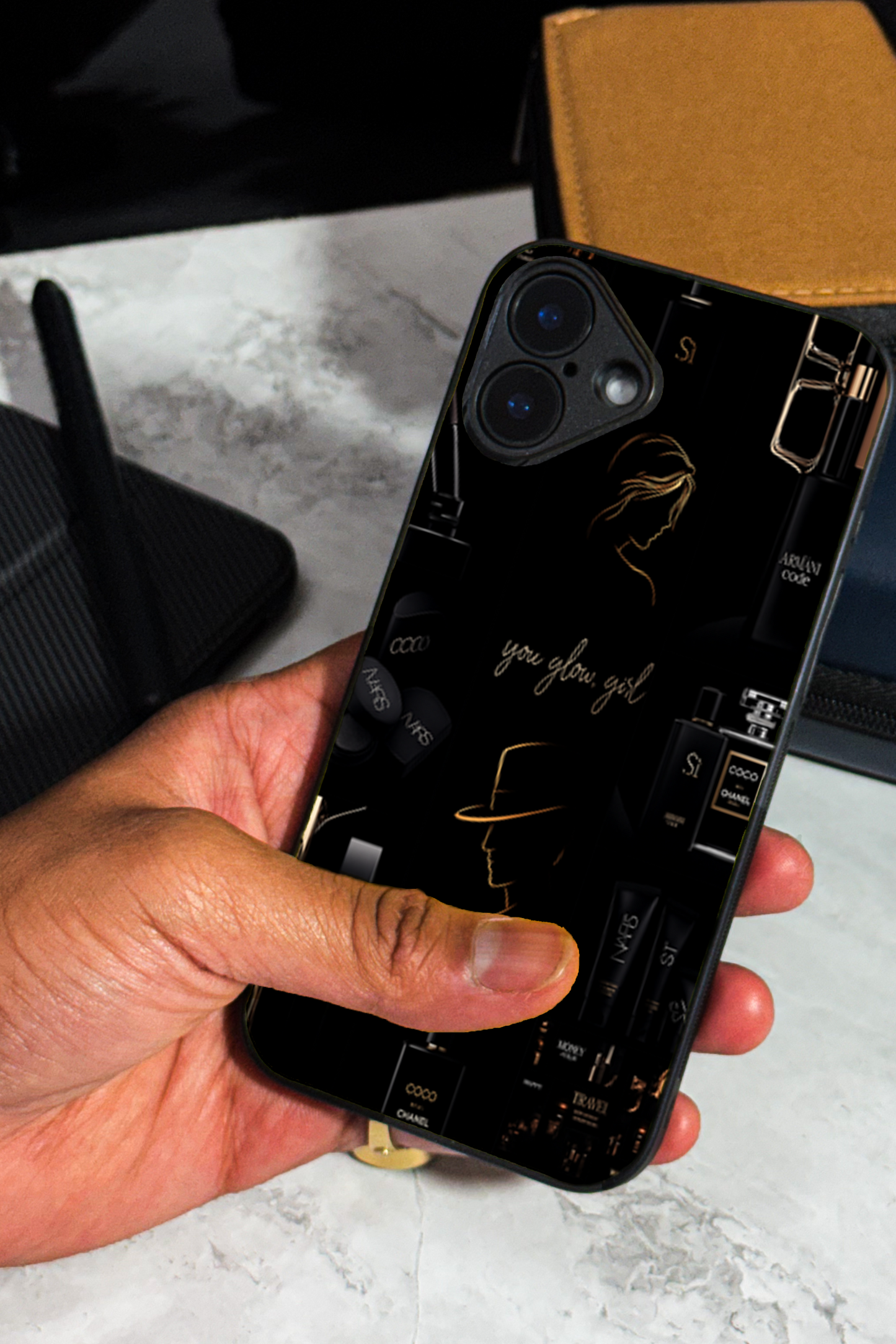 Glow & Grace Premium Glass Back Cover For iPhone 11,12,13,14,15,16 Models