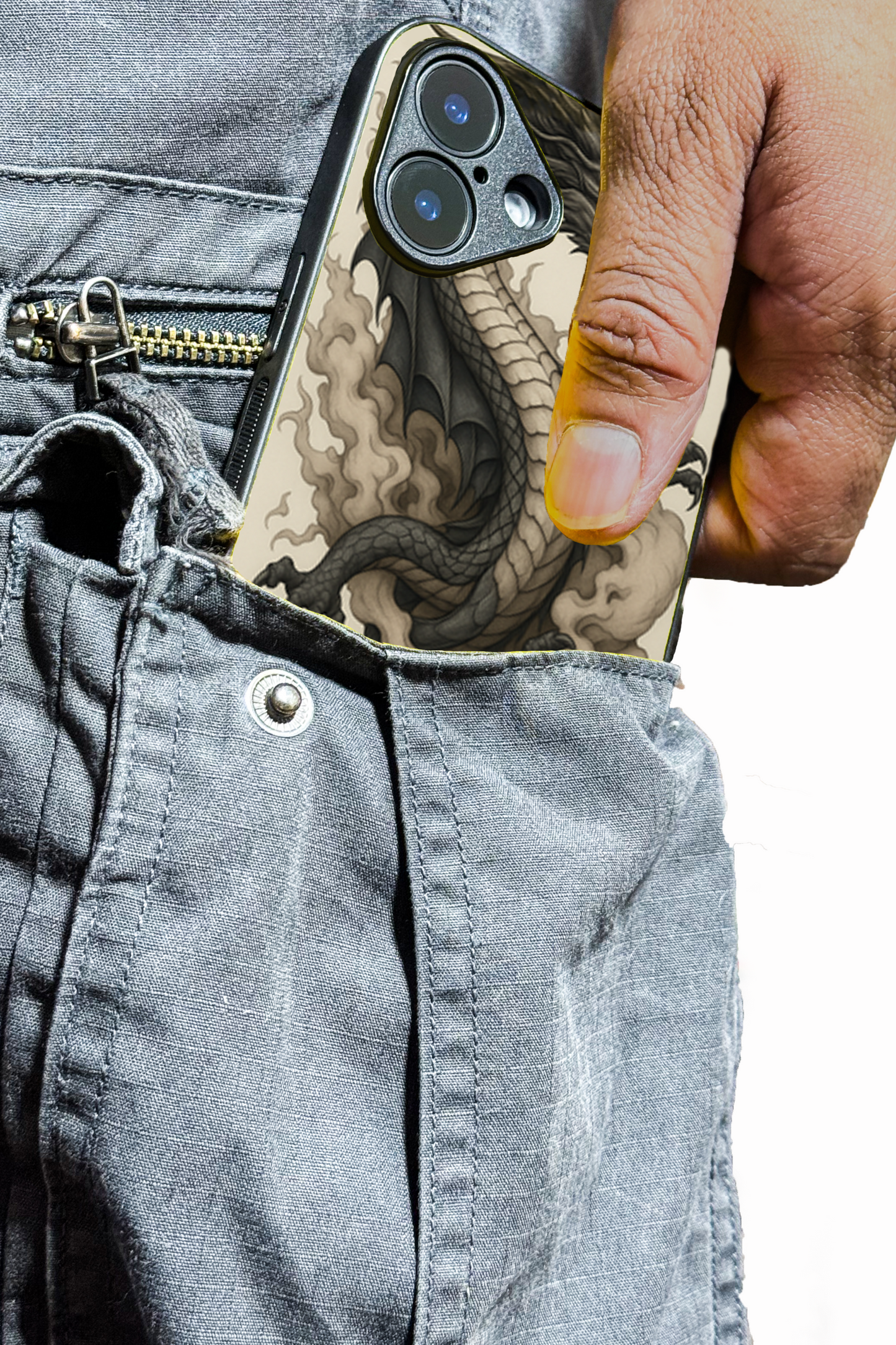 Dragon Premium Glass Back Cover For iPhone 11,12,13,14,15,16,17 Models