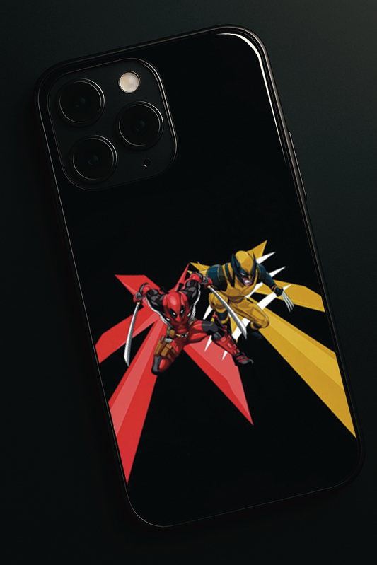 Battle Duo Premium Glass Back Cover For iPhone 11,12,13,14,15,16 Models