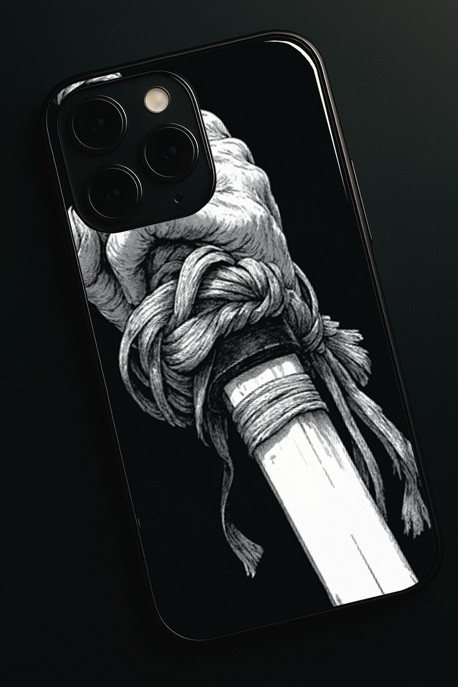 Samurai Grip Premium Glass Back Cover For iPhone 11,12,13,14,15,16 Models