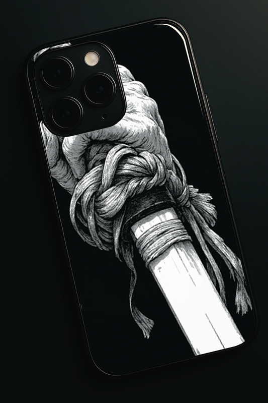 Samurai Grip Premium Glass Back Cover For iPhone 11,12,13,14,15,16 Models