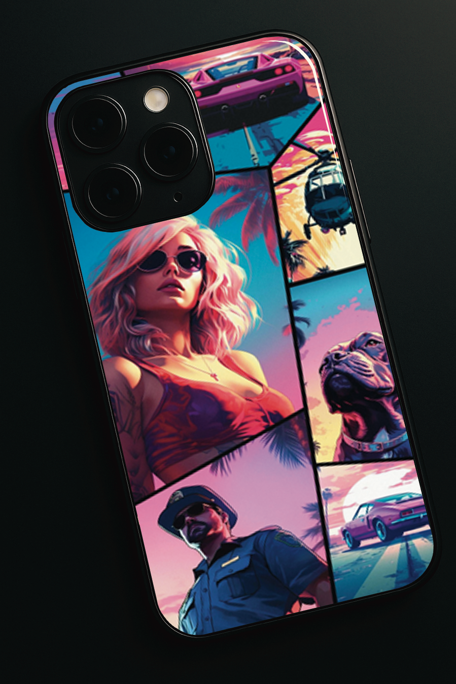 GTA Loading  Premium Glass Back Cover For iPhone 11,12,13,14,15,16 Models