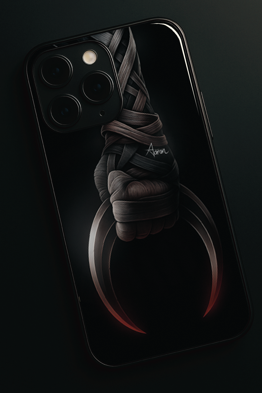 Shadowfang Premium Glass Back Cover For iPhone 11,12,13,14,15,16 Models