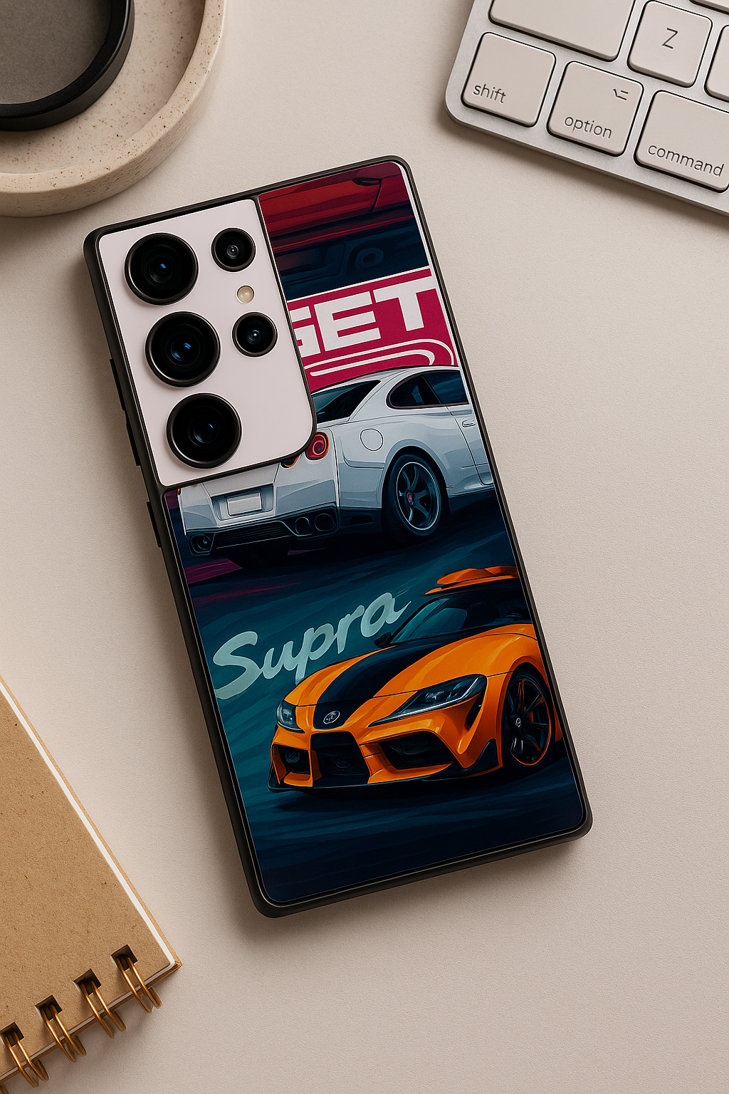 Super Cars Premium Glass Back Cover For Galaxy S22, S23, S24, S25 Models