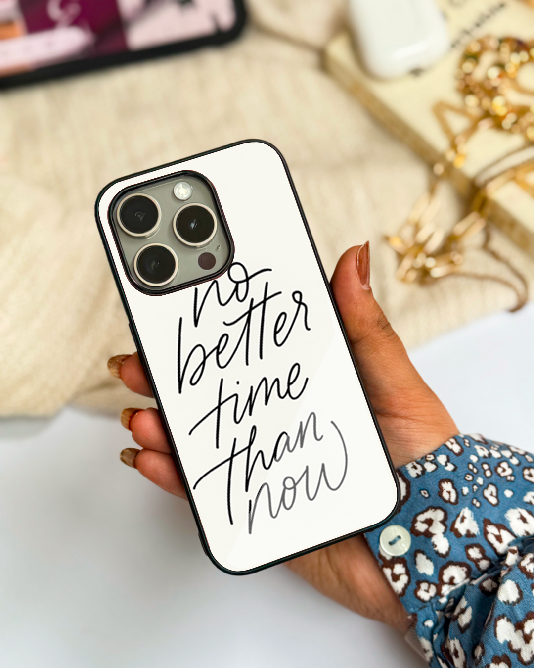 No Better Time Premium Glass Back Cover For iPhone 11,12,13,14,15,16 Models