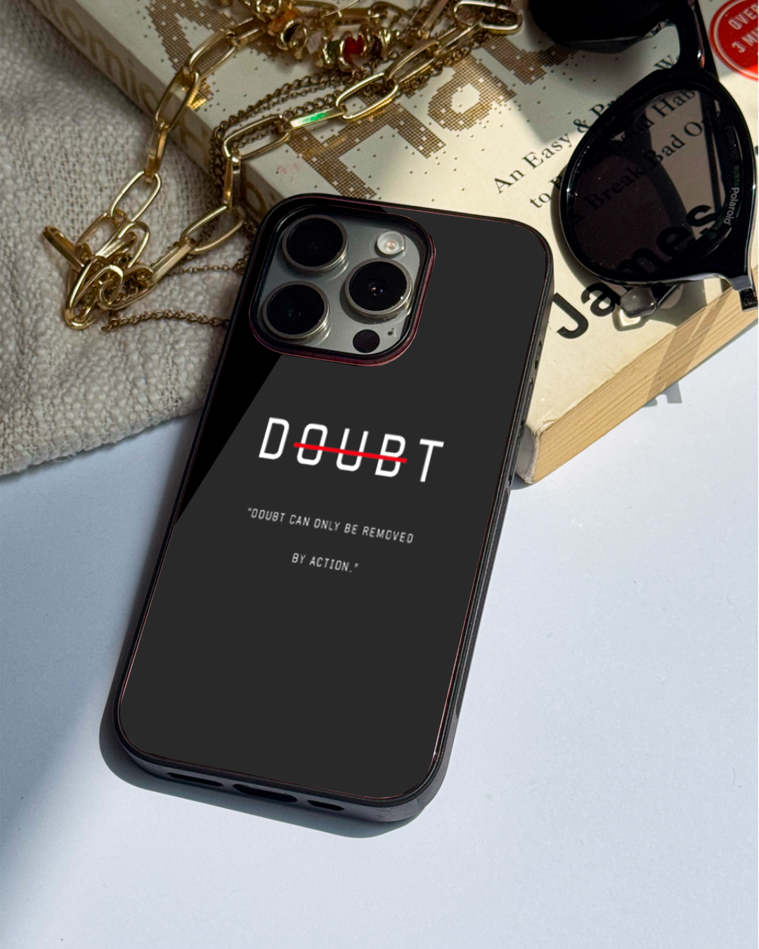 No Doubt Premium Glass Back Cover For iPhone 11,12,13,14,15,16 Models