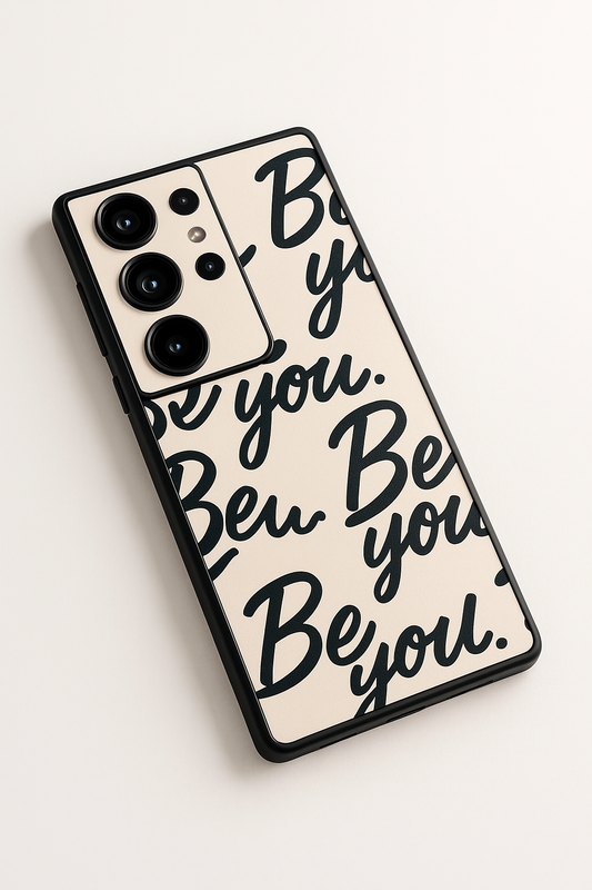 Be You Premium Glass Back Cover For Galaxy S, A, M & F Series The Case & Co