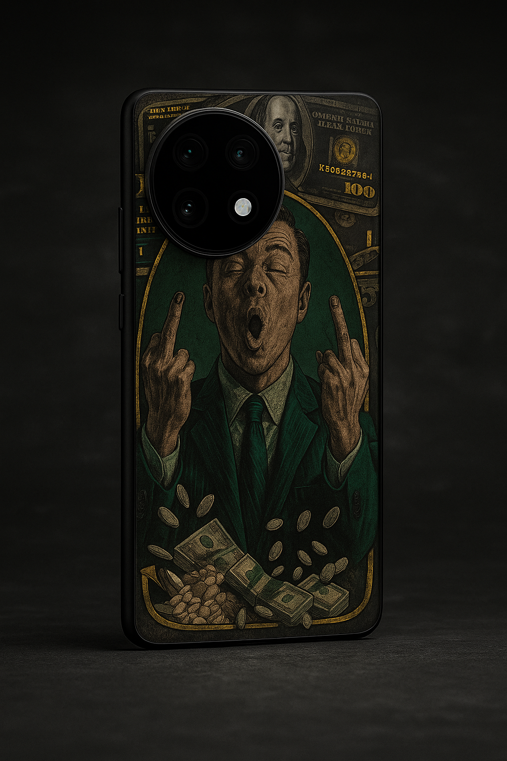 Cash Over Premium Glass Back Cover For One Plus 13, 12, 11, 10, Nord Series The Case & Co