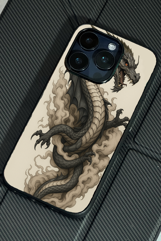 Dragon Premium Glass Back Cover For iPhone 11,12,13,14,15,16,17 Models The Case & Co