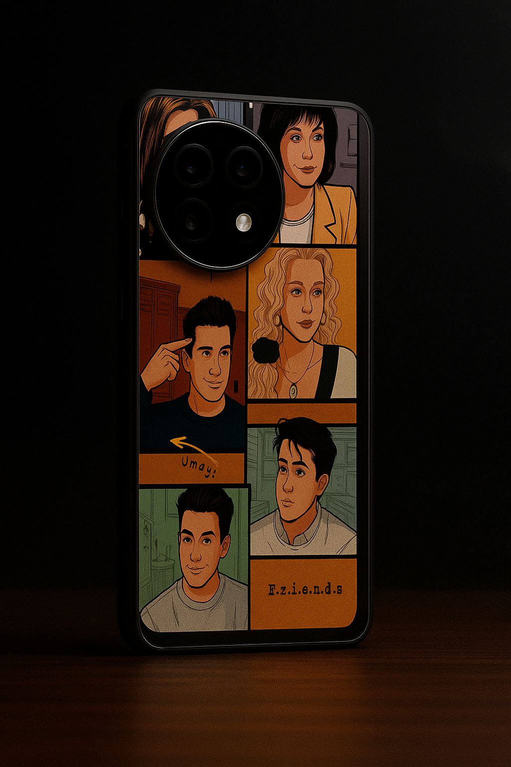 FRIENDS Pop Art Squad Premium Glass Back Cover For One Plus 13, 12, 11, 10, Nord Series The Case & Co