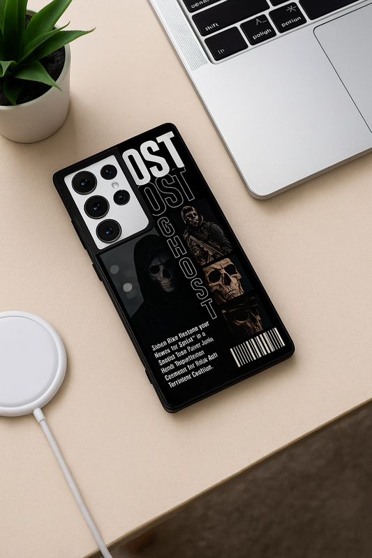 Ghost Protocol Premium Glass Back Cover For Galaxy S, A, M & F Series The Case & Co