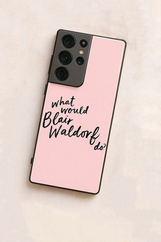 GOSSIP GIRL Queen B Case Premium Glass Back Cover For Galaxy S, A, M & F Series The Case & Co