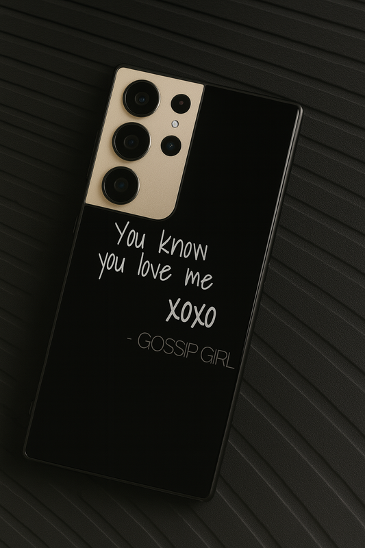 GOSSIP GIRL Scandal Script Premium Glass Back Cover For Galaxy S, A, M & F Series The Case & Co