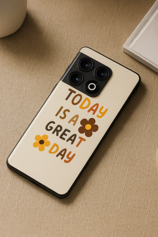 Great Day Glass Back Cover For One Plus 13, 12, 11, 10, Nord Series The Case & Co