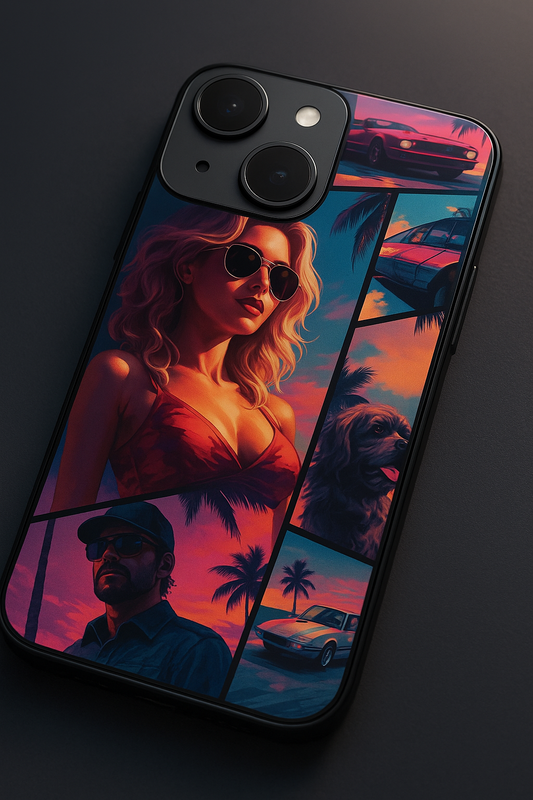 GTA Loading Premium Glass Back Cover For iPhone 11,12,13,14,15,16,17 Models The Case & Co