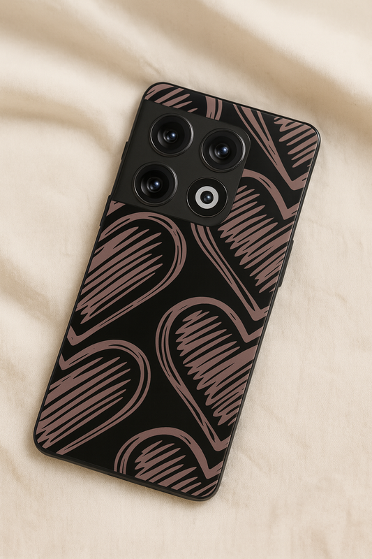 Heartline Glass Back Cover For One Plus 13, 12, 11, 10, Nord Series The Case & Co