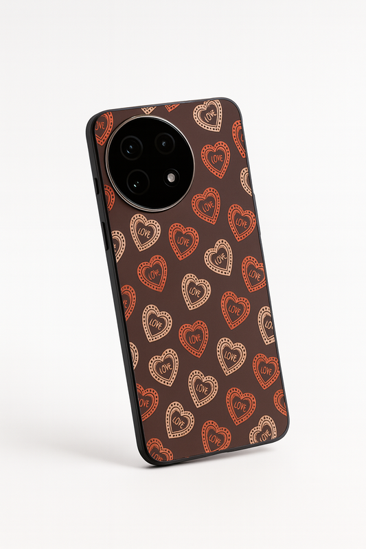 Hearts Graffiti Era Glass Back Cover For One Plus 13, 12, 11, 10, Nord Series The Case & Co