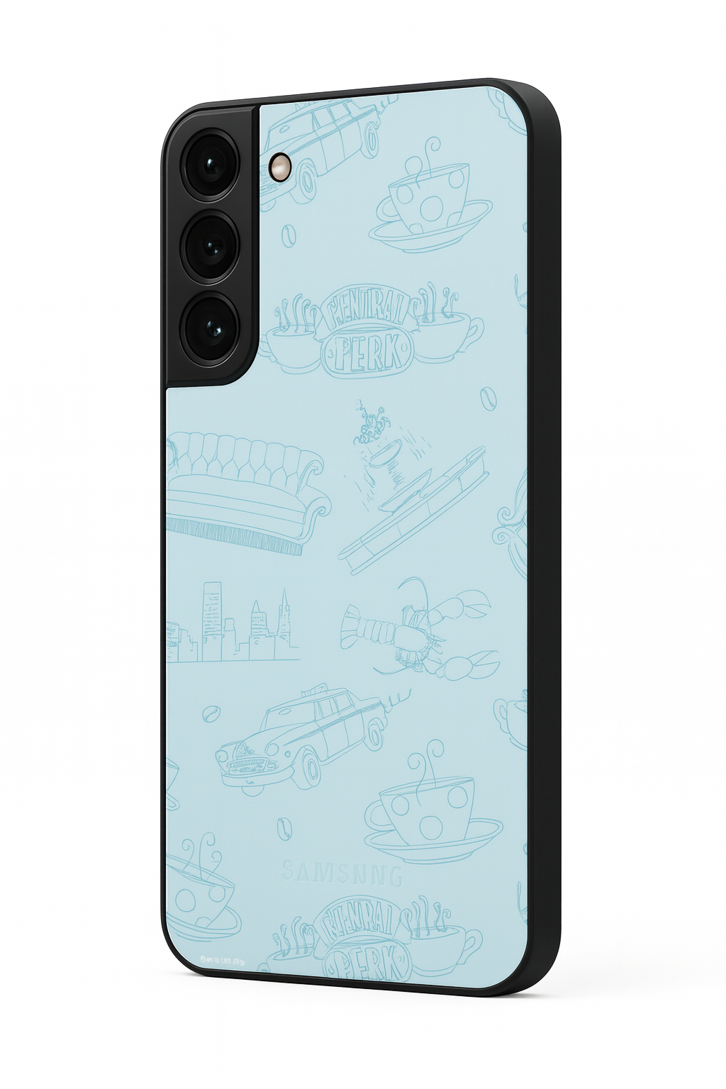 Lazy Latte Premium Glass Back Cover For Galaxy S, A, M & F Series The Case & Co