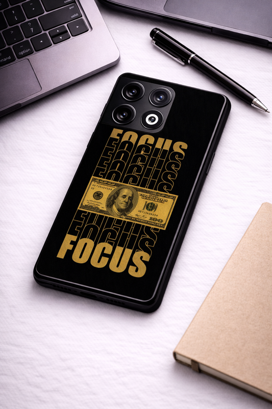 Level Up Focus Premium Glass Back Cover For One Plus 13, 12, 11, 10, Nord Series The Case & Co