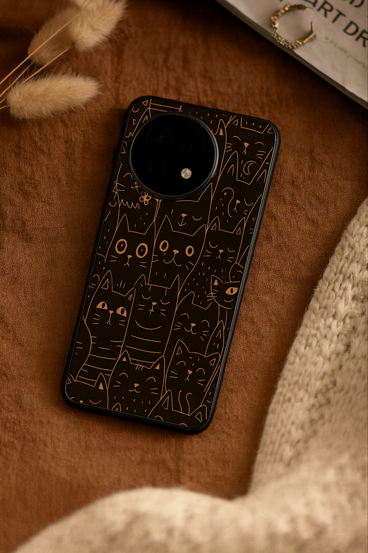 Meow You Too Glass Back Cover For One Plus 13, 12, 11, 10, Nord Series The Case & Co