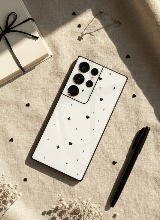 Minimal Love Premium Glass Back Cover For Galaxy S, A, M & F Series The Case & Co