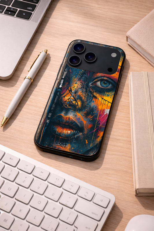 Neon Soul Premium Glass Back Cover For iPhone 11,12,13,14,15,16,17 Models The Case & Co