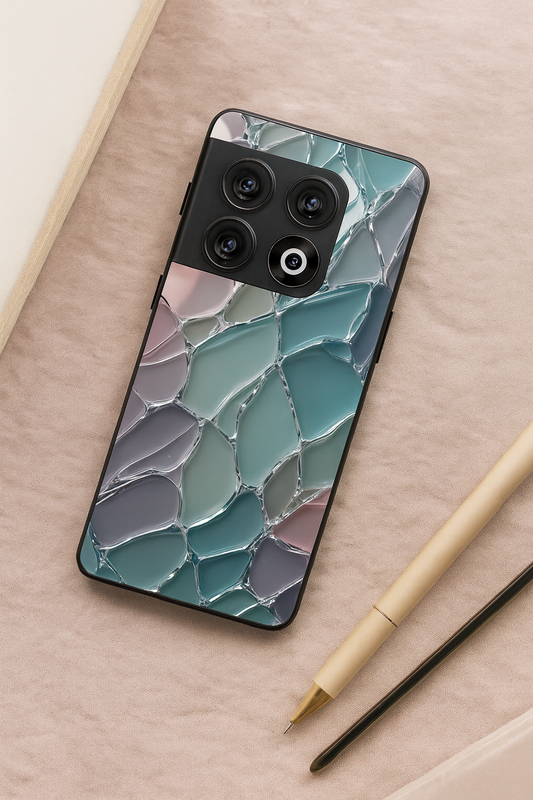 Ocean Glaze Glass Back Cover For One Plus 13, 12, 11, 10, Nord Series The Case & Co