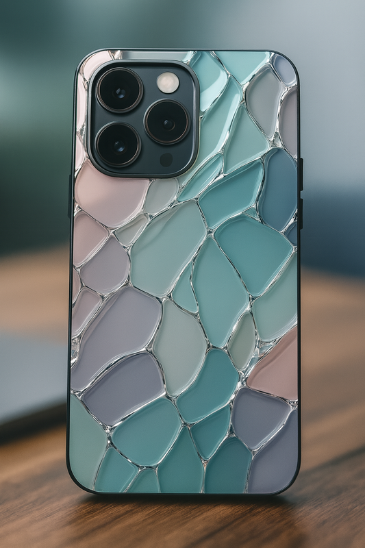 Ocean Glaze Premium Glass Back Cover For iPhone 11,12,13,14,15,16,17 Models The Case & Co