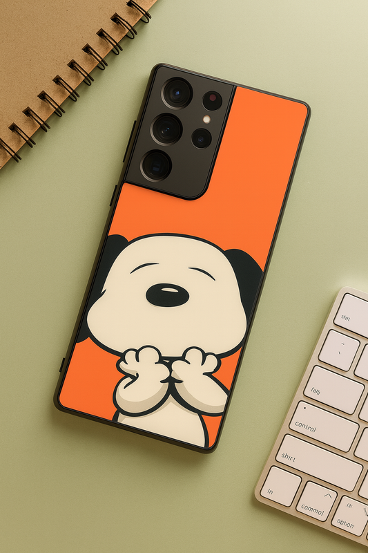 Puppy Love Premium Glass Back Cover For Galaxy S, A, M & F Series The Case & Co