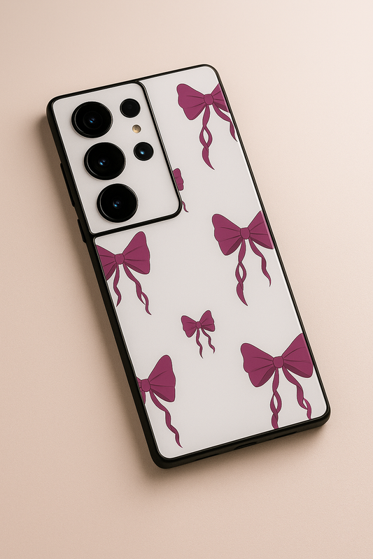 Purple Charm Premium Glass Back Cover For Galaxy S, A, M & F Series The Case & Co