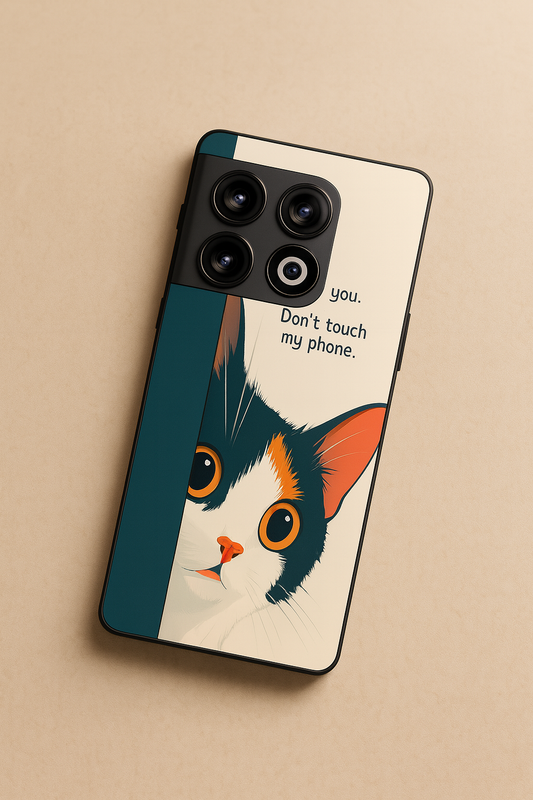 Sassy Cat Glass Back Cover For One Plus 13, 12, 11, 10, Nord Series The Case & Co