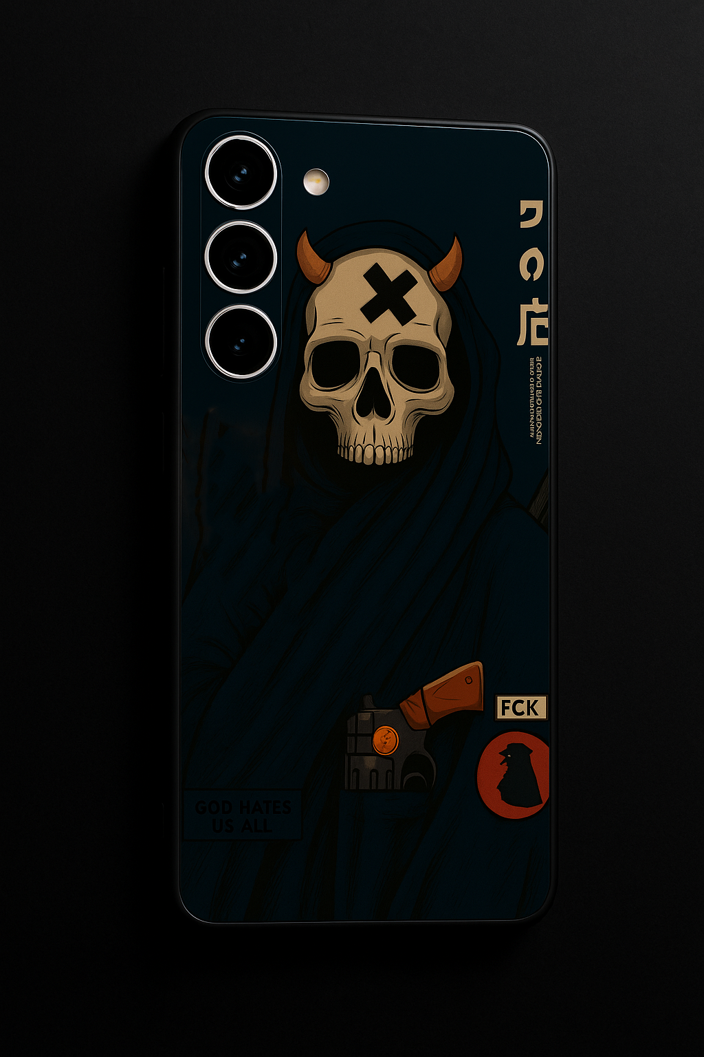 Skullbound Premium Glass Back Cover For Galaxy S, A, M & F Series The Case & Co