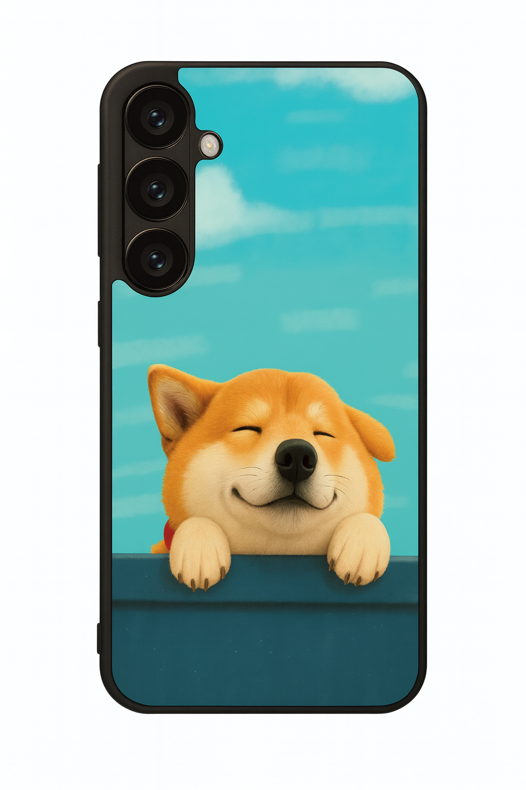 Smiley Shibe Premium Glass Back Cover For Galaxy S, A, M & F Series The Case & Co