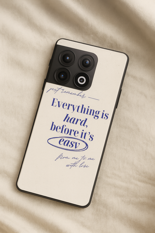 Soft Reminder Glass Back Cover For One Plus 13, 12, 11, 10, Nord Series The Case & Co