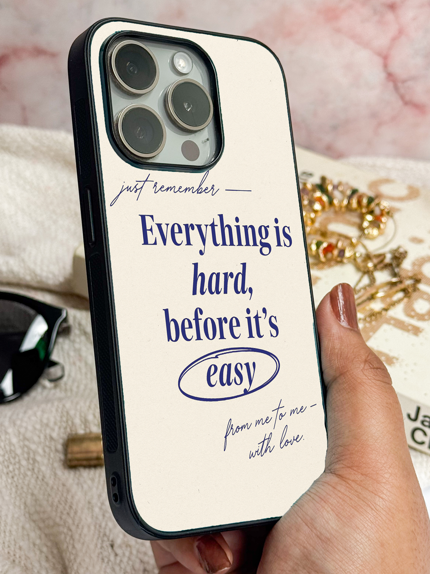 Soft Reminder Premium Glass Back Cover For iPhone 11,12,13,14,15,16,17 Models The Case & Co