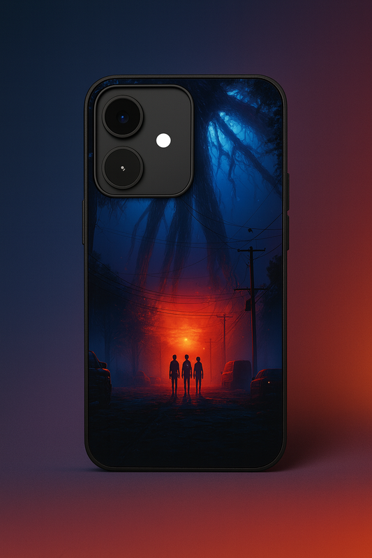 STRANGER THINGS- Shadowrise Premium Glass Back Cover For iPhone 11,12,13,14,15,16,17 Models The Case & Co