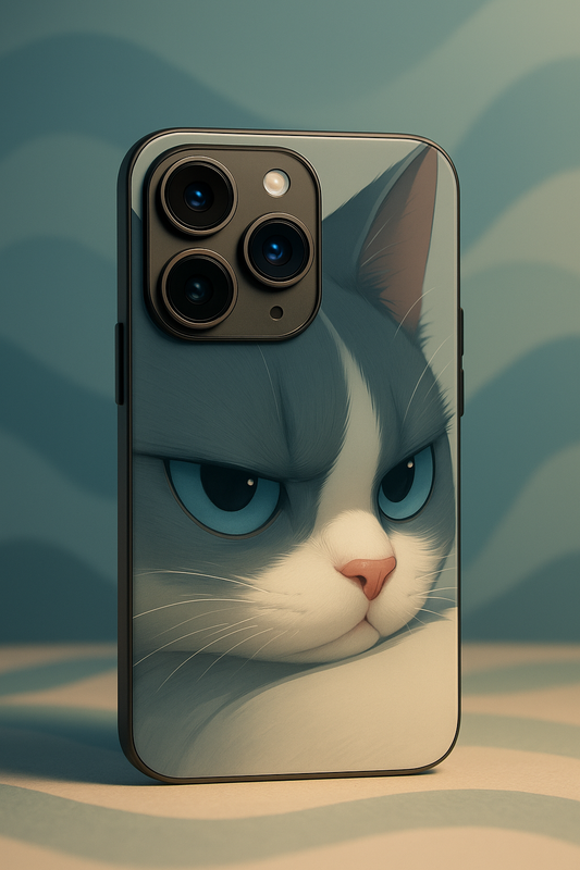 The Grump Cat Premium Glass Back Cover For iPhone 11,12,13,14,15,16,17 Models The Case & Co