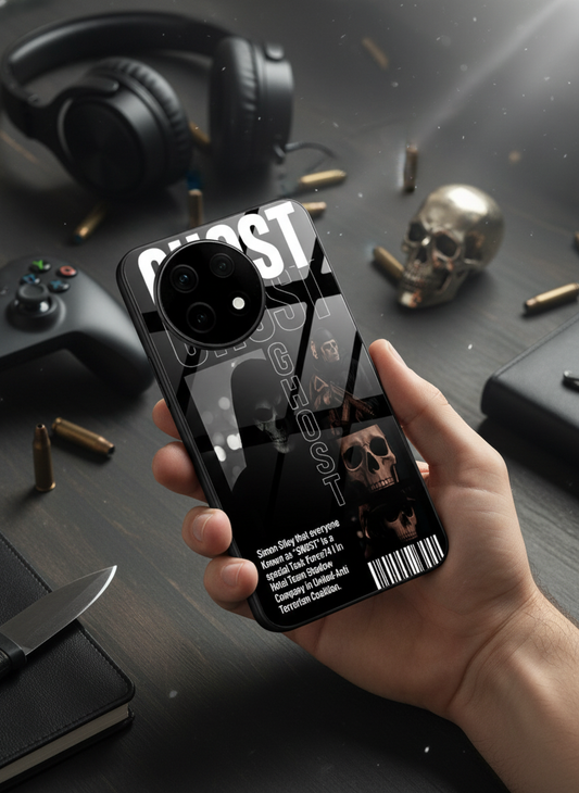 Ghost Protocol Premium Glass Back Cover For One Plus 13, 12, 11, 10, Nord Serie