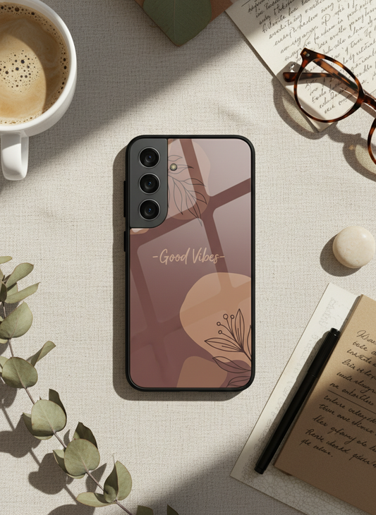 Calm Aura Premium Glass Back Cover For Galaxy S, A, M & F Series