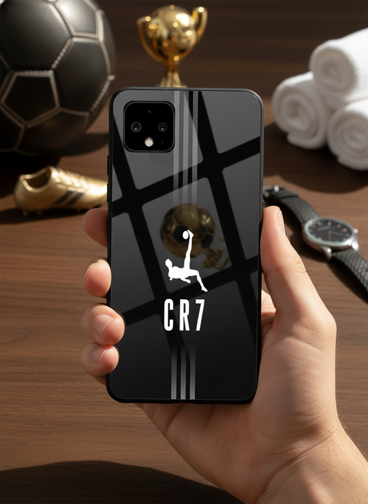 CR7 legacy Premium Glass Back Cover For Google Pixel 7,8,9,10 Series